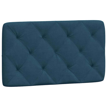 sengeramme med LED uden madras 90x190 cm velour blå