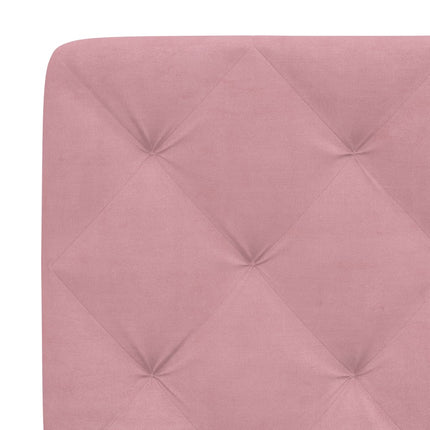 sengeramme med LED uden madras 90x190 cm velour pink