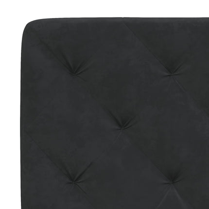 sengeramme med LED uden madras 90x200 cm velour sort