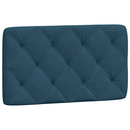 sengeramme med LED uden madras 90x200 cm velour blå