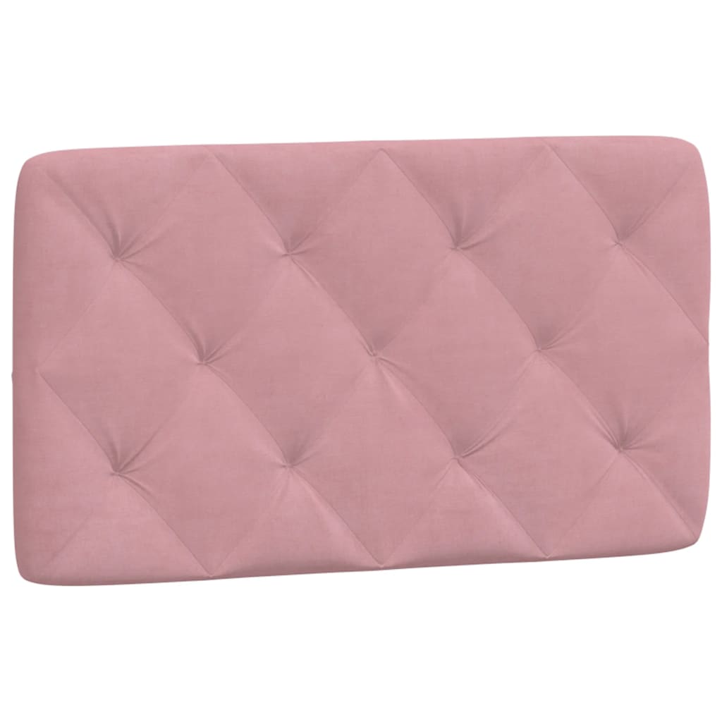 sengeramme med LED uden madras 90x200 cm velour pink