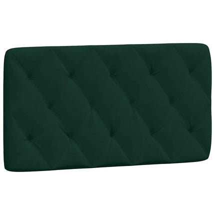 sengeramme med LED uden madras 100x200 cm velour mørkegrøn