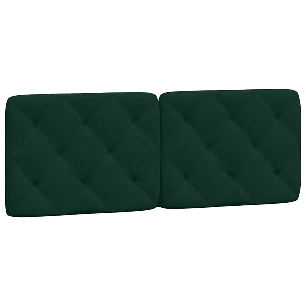 sengeramme med LED uden madras 120x200 cm velour mørkegrøn