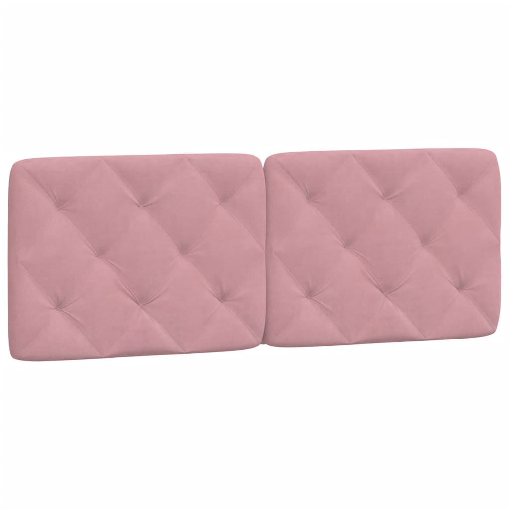 sengeramme med LED uden madras 120x200 cm velour pink