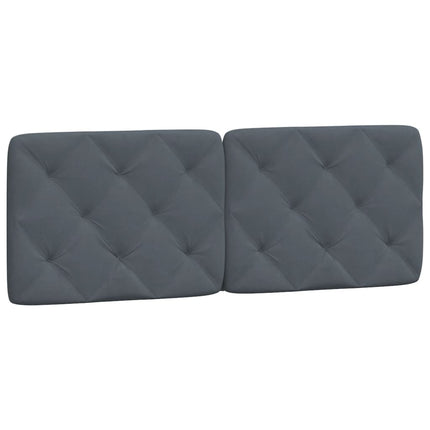 sengeramme med LED uden madras 140x190 cm velour mørkegrå