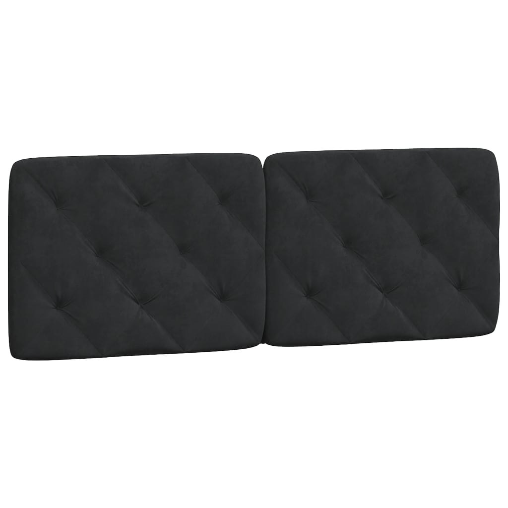 sengeramme med LED uden madras 140x190 cm velour sort