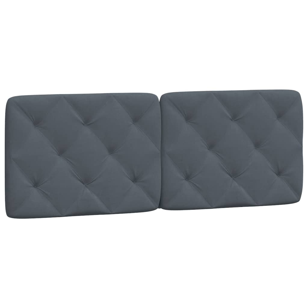 sengeramme med LED uden madras 140x200 cm velour mørkegrå