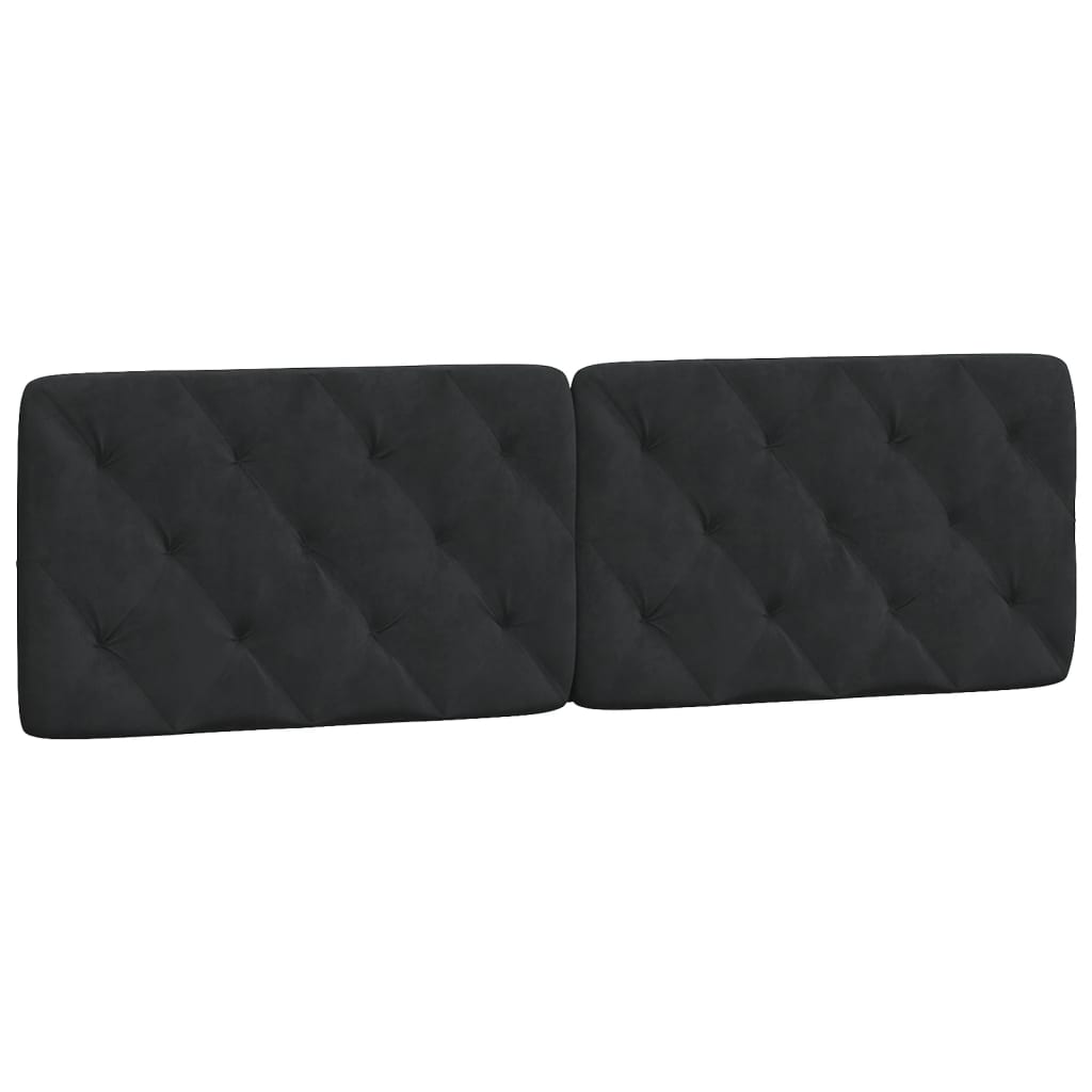 sengeramme med LED uden madras 160x200 cm velour sort
