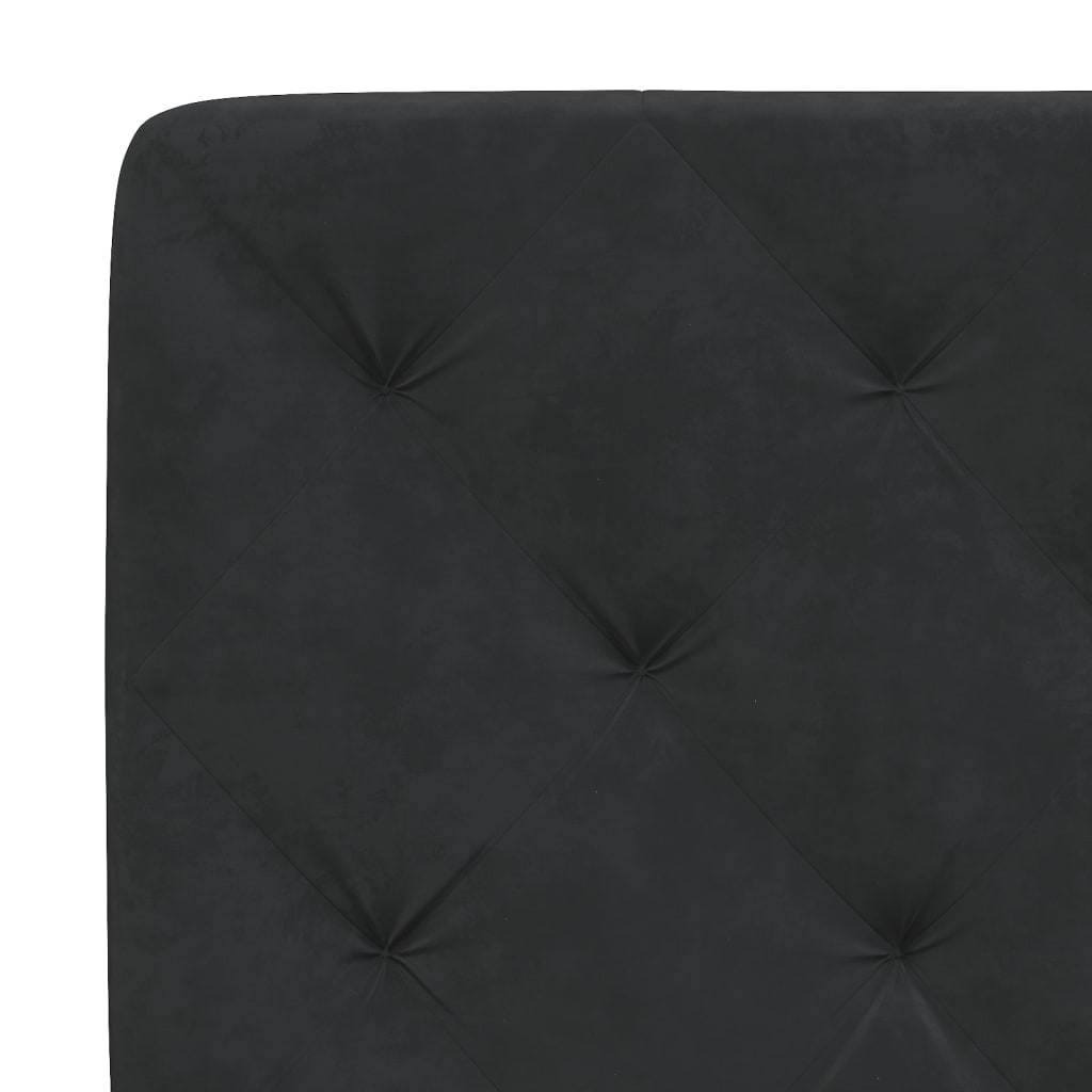 sengeramme med LED uden madras 160x200 cm velour sort
