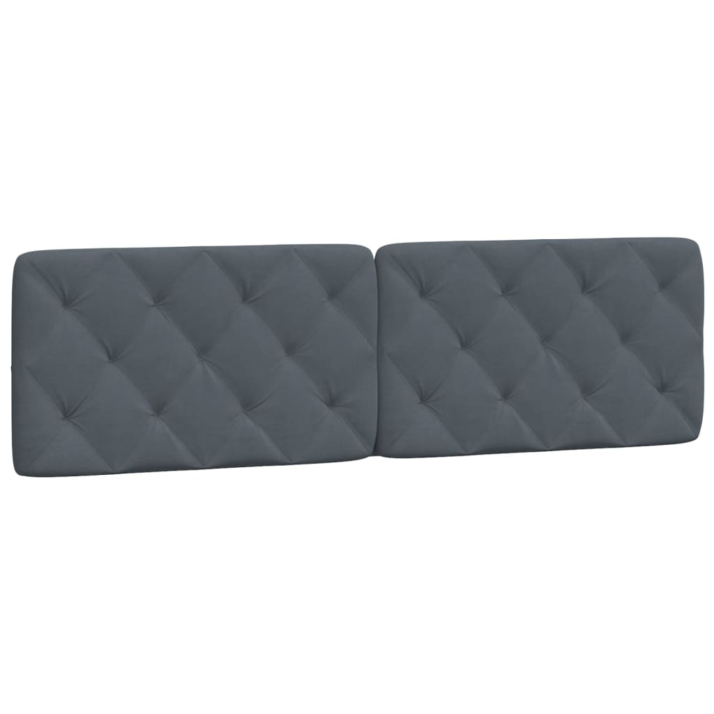 sengeramme med LED uden madras 148x200 cm velour mørkegrå