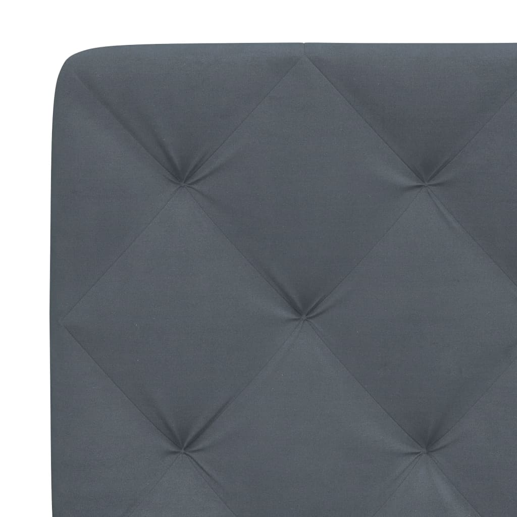 sengeramme med LED uden madras 148x200 cm velour mørkegrå