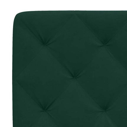sengeramme med LED uden madras 180x200 cm velour mørkegrøn