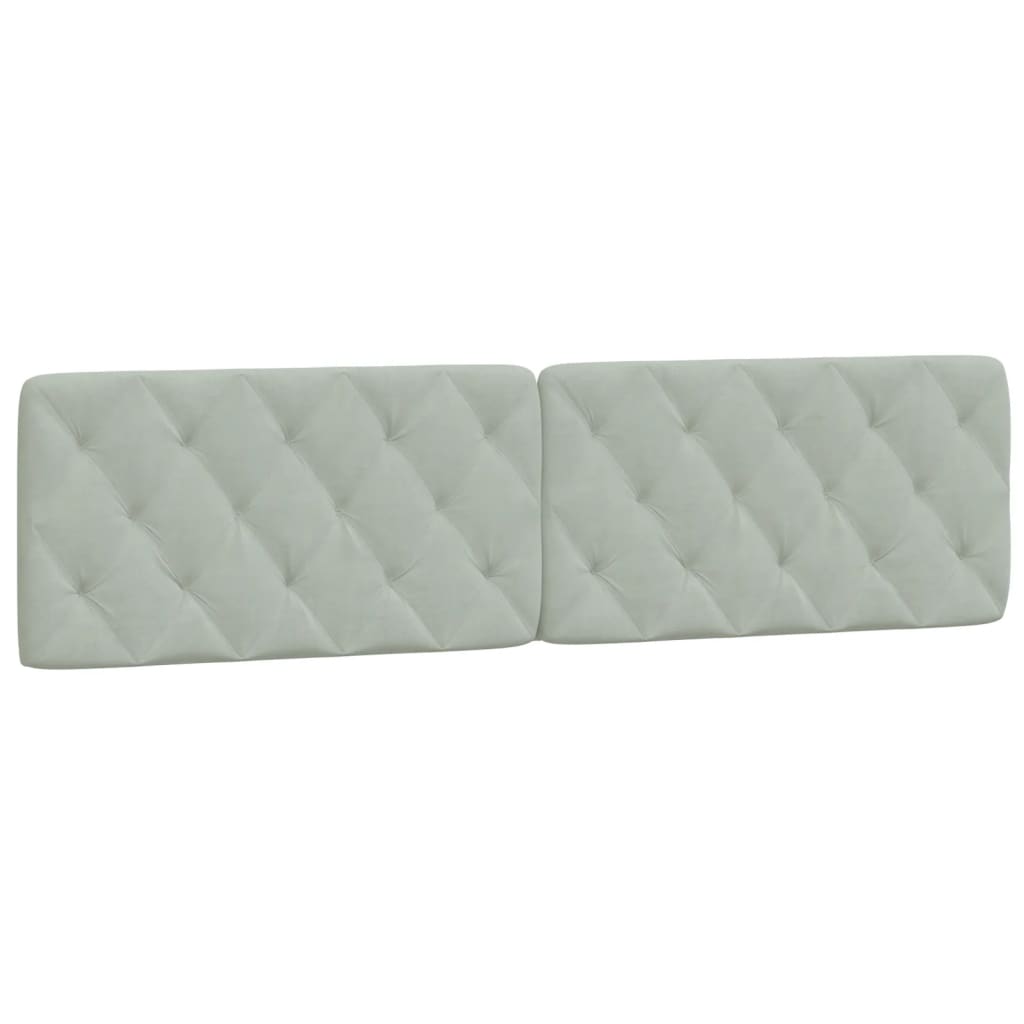 sengeramme med LED uden madras 200x200 cm velour lysegrå