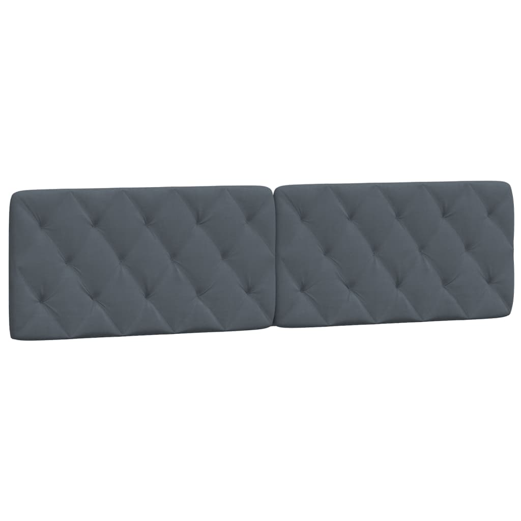 sengeramme med LED uden madras 200x200 cm velour mørkegrå