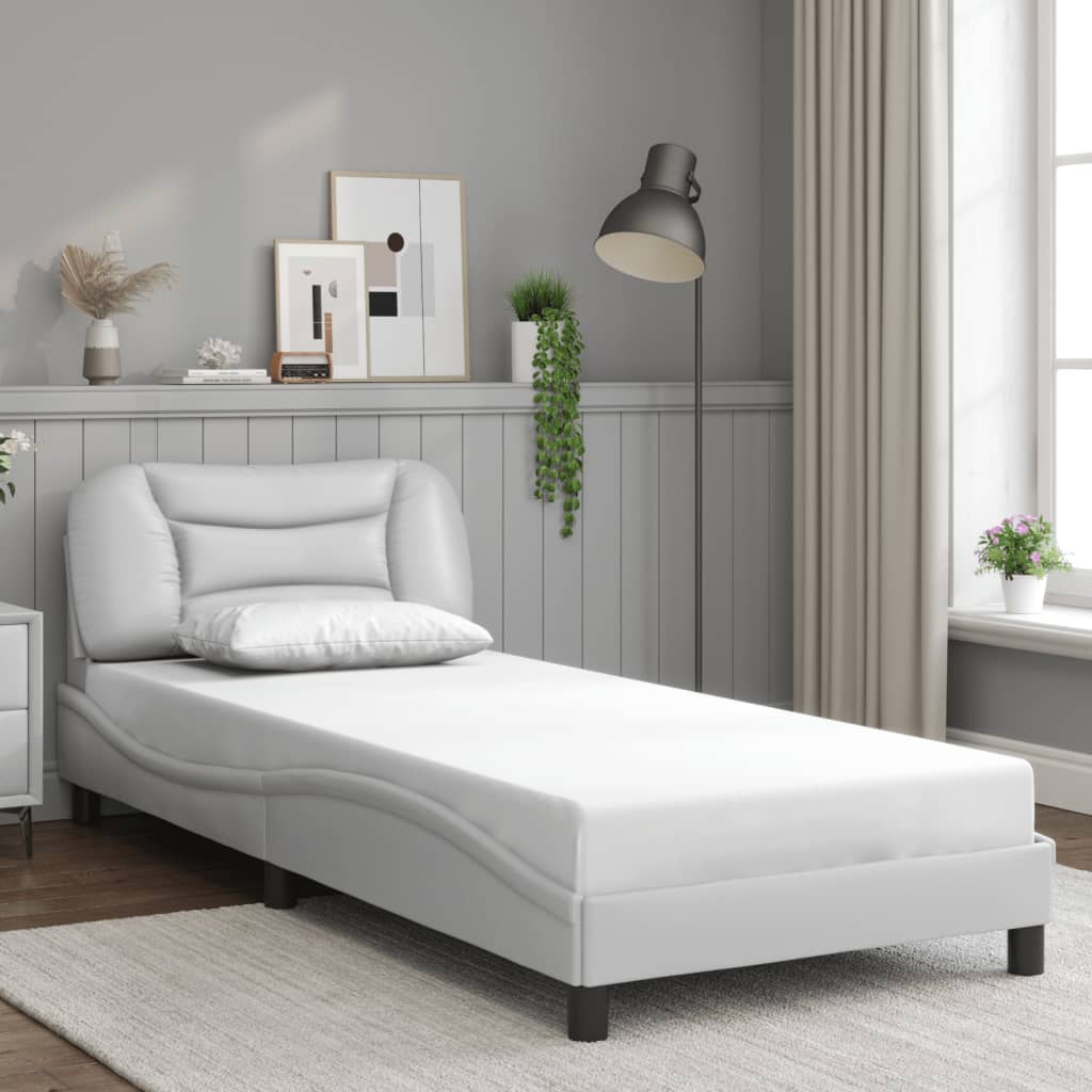 sengeramme med LED uden madras Hvar 80x200 cm hvid