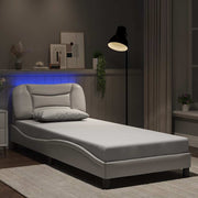 sengeramme med LED uden madras Hvar 80x200 cm hvid