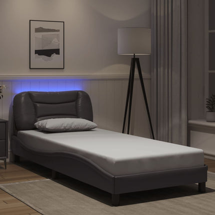 sengeramme med LED uden madras Hvar 90x190 cm grå