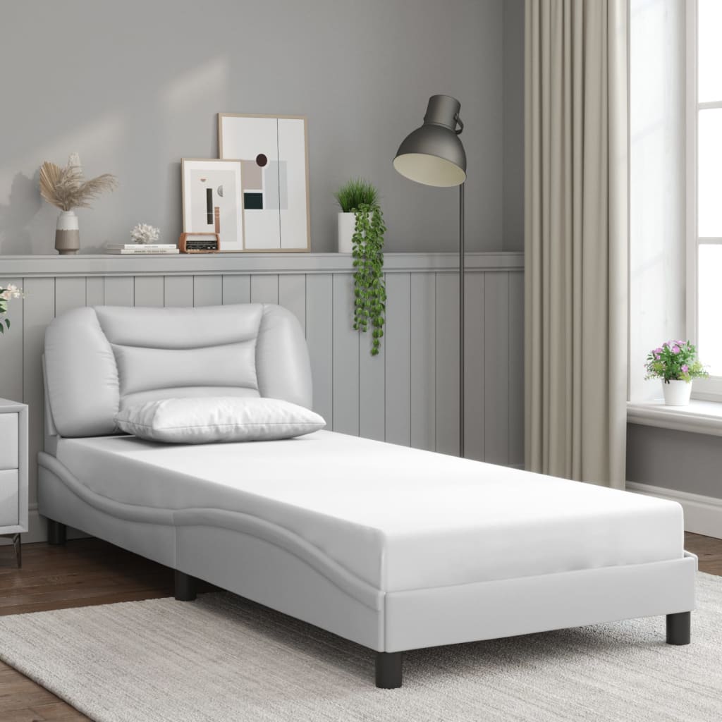 sengeramme med LED uden madras Hvar 90x200 cm hvid