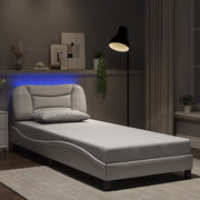 sengeramme med LED uden madras Hvar 90x200 cm hvid