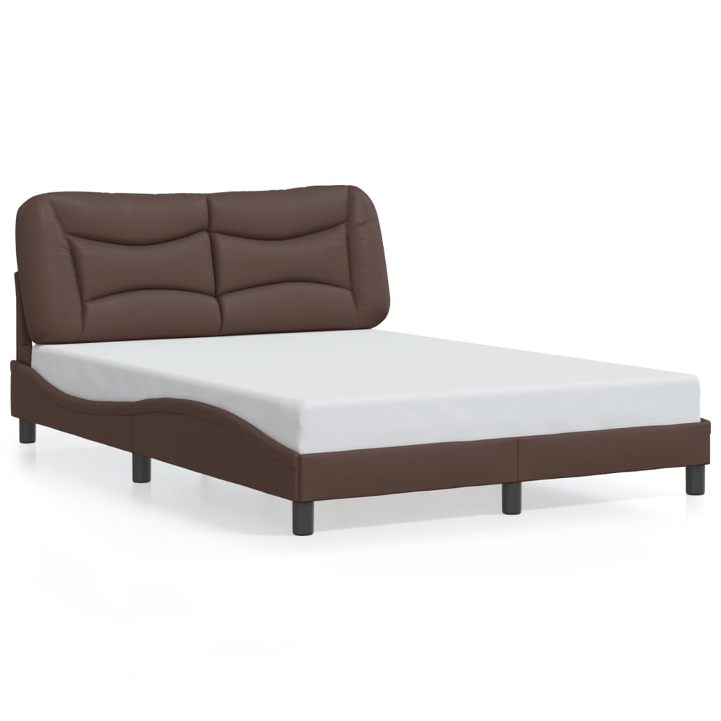 sengeramme med LED uden madras Hvar 120x200 cm brun