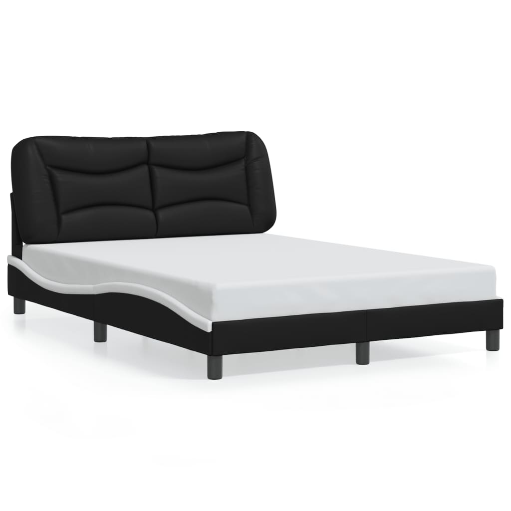 sengeramme med LED uden madras Hvar 120x200 cm sort og hvid