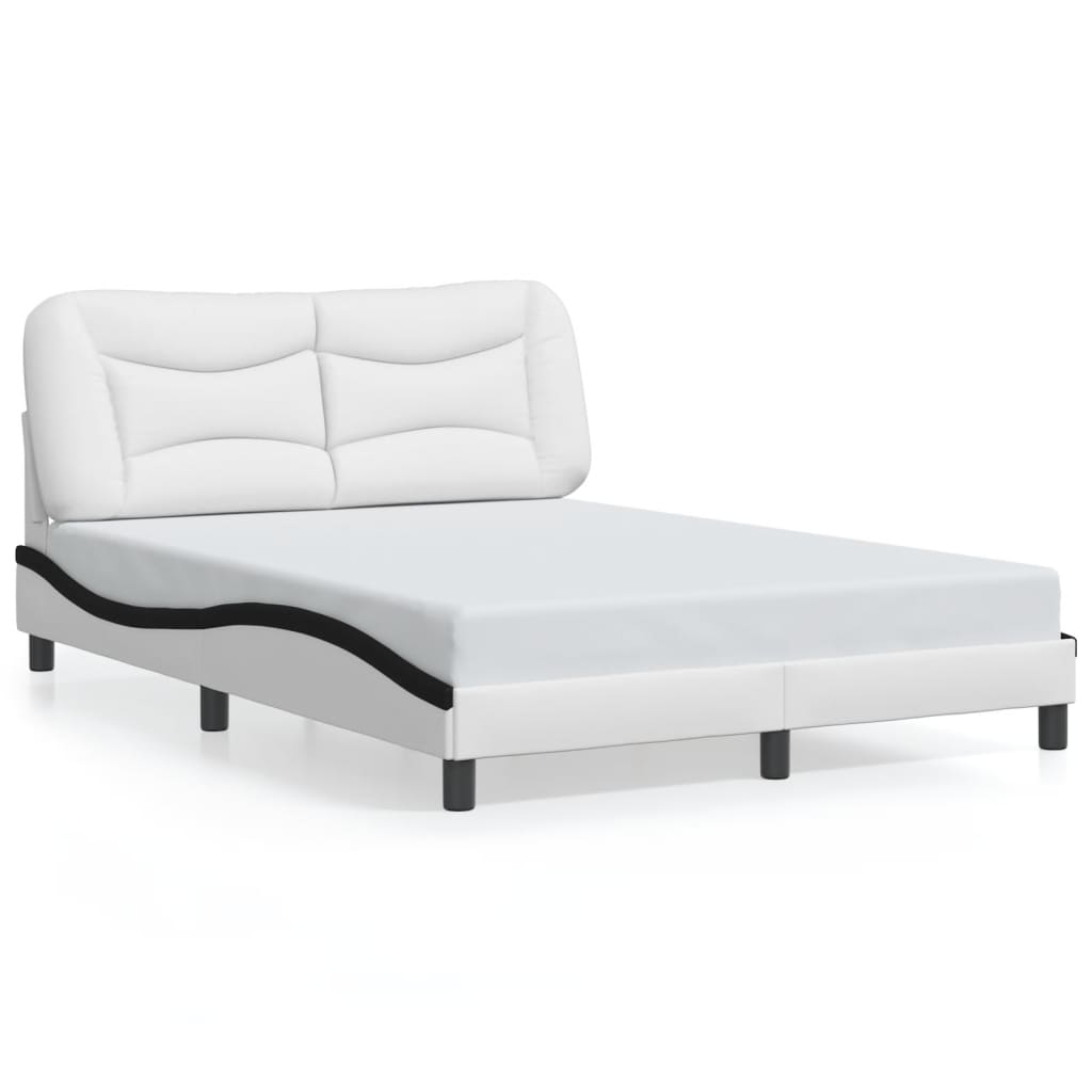 sengeramme med LED uden madras Hvar 120x200 cm hvid og sort