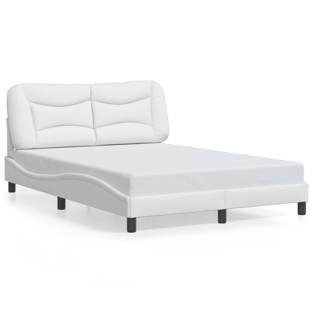 sengeramme med LED uden madras Hvar 140x190 cm hvid