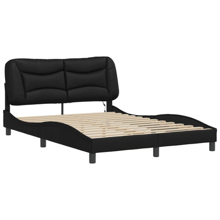 sengeramme med LED uden madras Hvar 140x200 cm sort