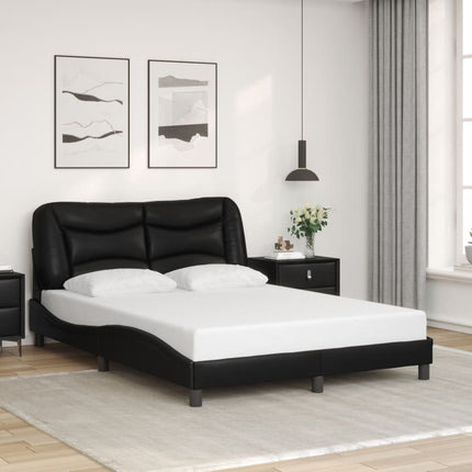 sengeramme med LED uden madras Hvar 140x200 cm sort