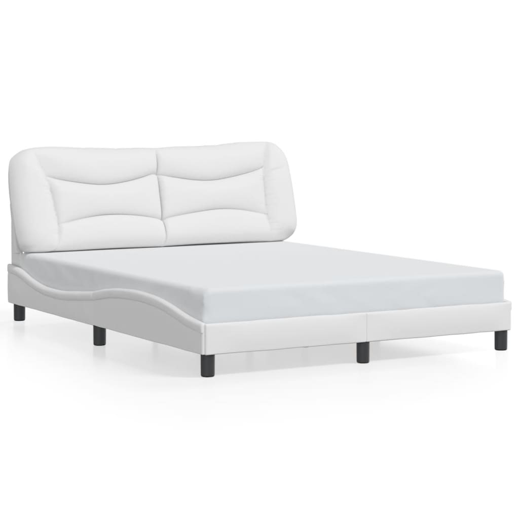 sengeramme med LED uden madras Hvar 160x200 cm hvid