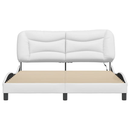 sengeramme med LED uden madras Hvar 160x200 cm hvid