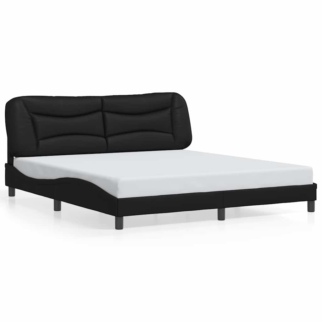 sengeramme med LED uden madras Hvar 180x200 cm sort