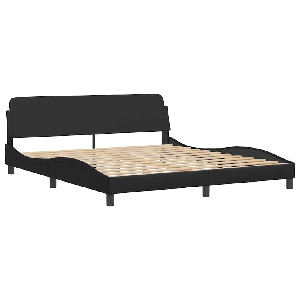 sengeramme med LED uden madras Hvar 180x200 cm sort