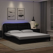 sengeramme med LED uden madras Hvar 180x200 cm sort