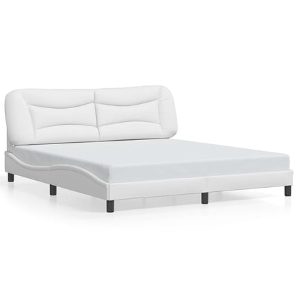 sengeramme med LED uden madras Hvar 180x200 cm sort og hvid