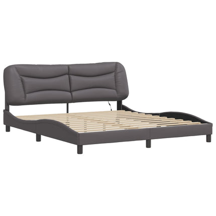 sengeramme med LED uden madras Hvar 180x200 cm sort