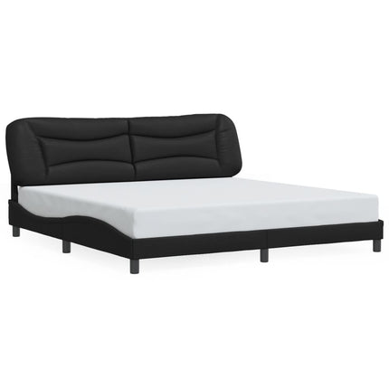 sengeramme med LED uden madras Hvar 200x200 cm sort