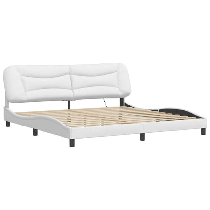 sengeramme med LED uden madras Hvar 200x200 cm hvid