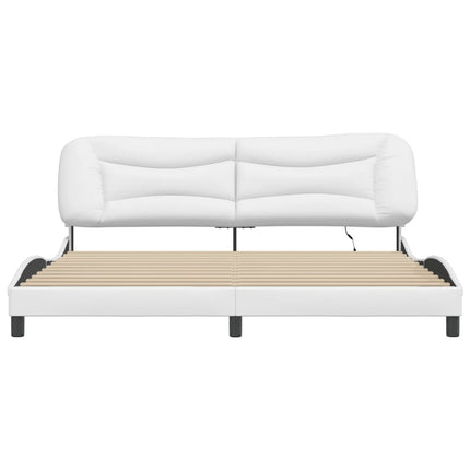 sengeramme med LED uden madras Hvar 200x200 cm hvid