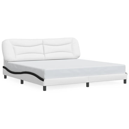 sengeramme med LED uden madras Hvar 200x200 cm hvid og sort