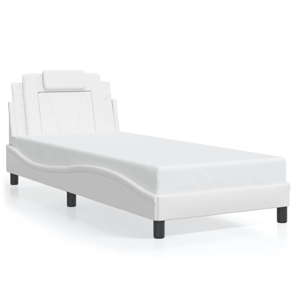 sengeramme Viana med LED uden madras 80x200 cm hvid