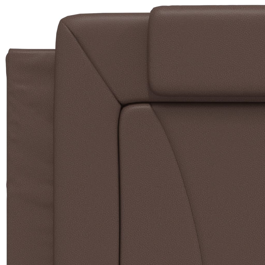 sengeramme Viana med LED uden madras 80x200 cm brun