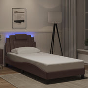 sengeramme Viana med LED uden madras 80x200 cm brun