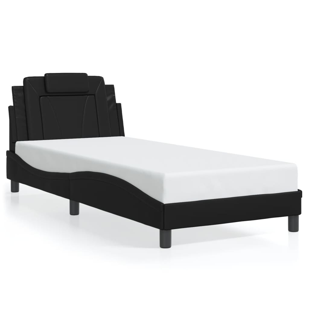 sengeramme Viana med LED uden madras 90x190 cm sort