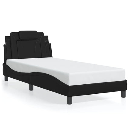 sengeramme Viana med LED uden madras 90x190 cm sort
