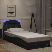 sengeramme Viana med LED uden madras 90x190 cm sort