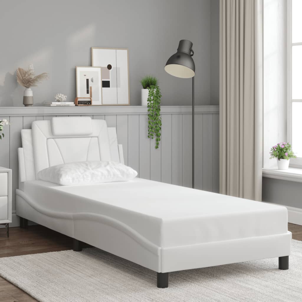 sengeramme Viana med LED uden madras 90x190 cm hvid