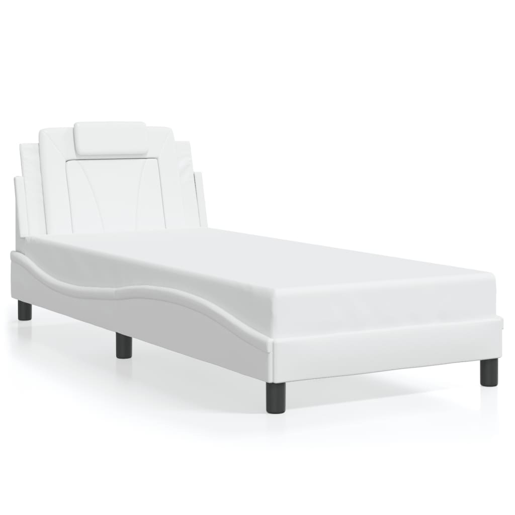 sengeramme Viana med LED uden madras 90x190 cm hvid