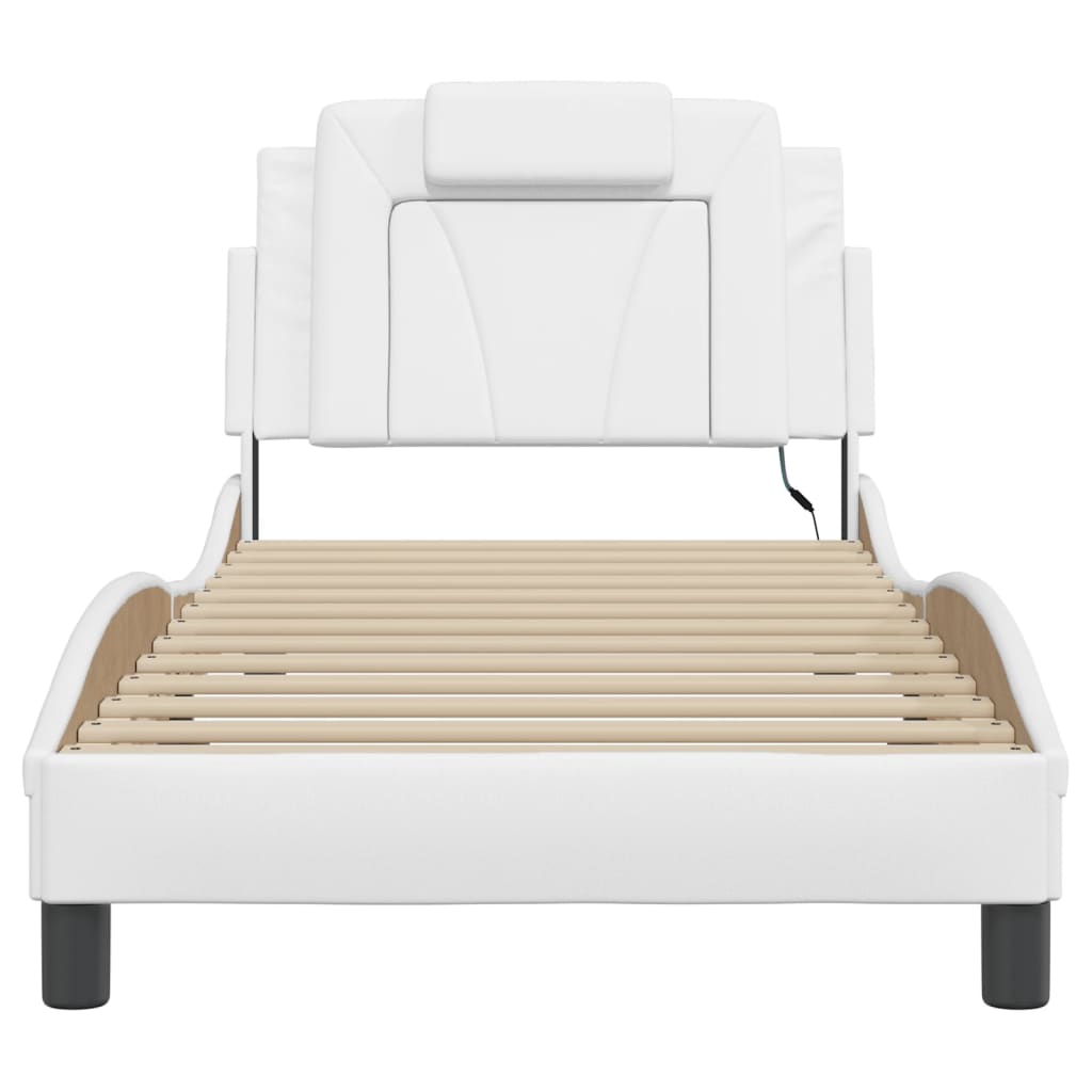 sengeramme Viana med LED uden madras 90x190 cm hvid