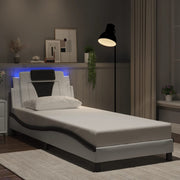 sengeramme Viana med LED uden madras 90x190 cm hvid og sort